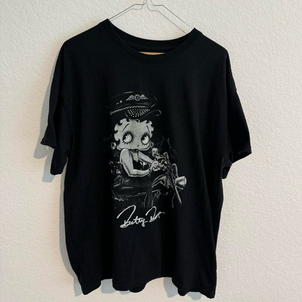 Y2K motorcycle Betty Boop tee